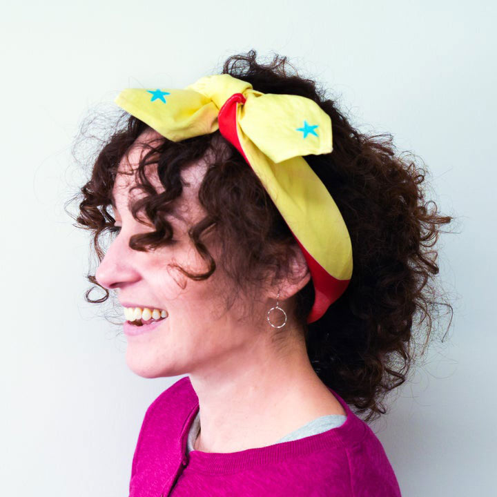 furoshiki eco wrap tea towel hair scarf