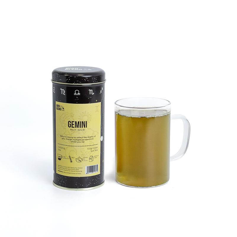 Gemini zodiac tea and tea tin