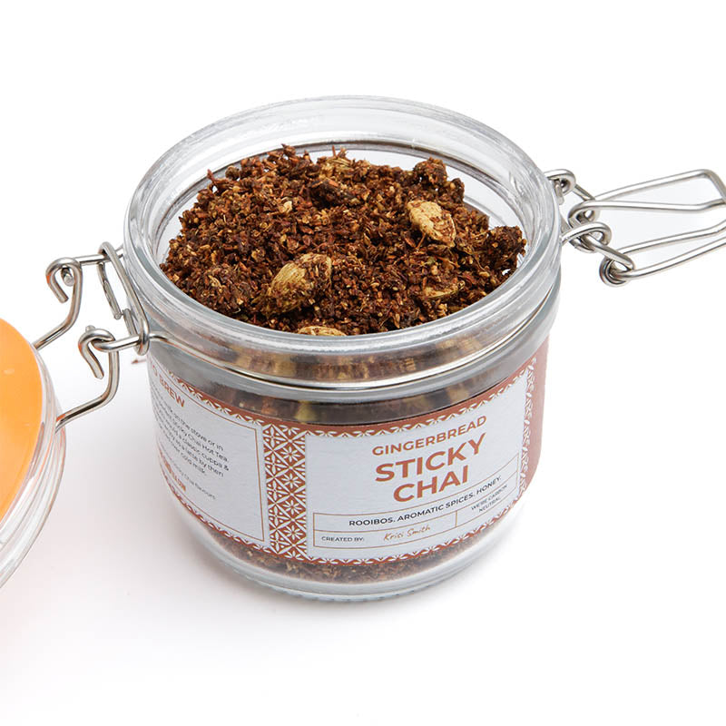 gingerbread sticky chai open jar
