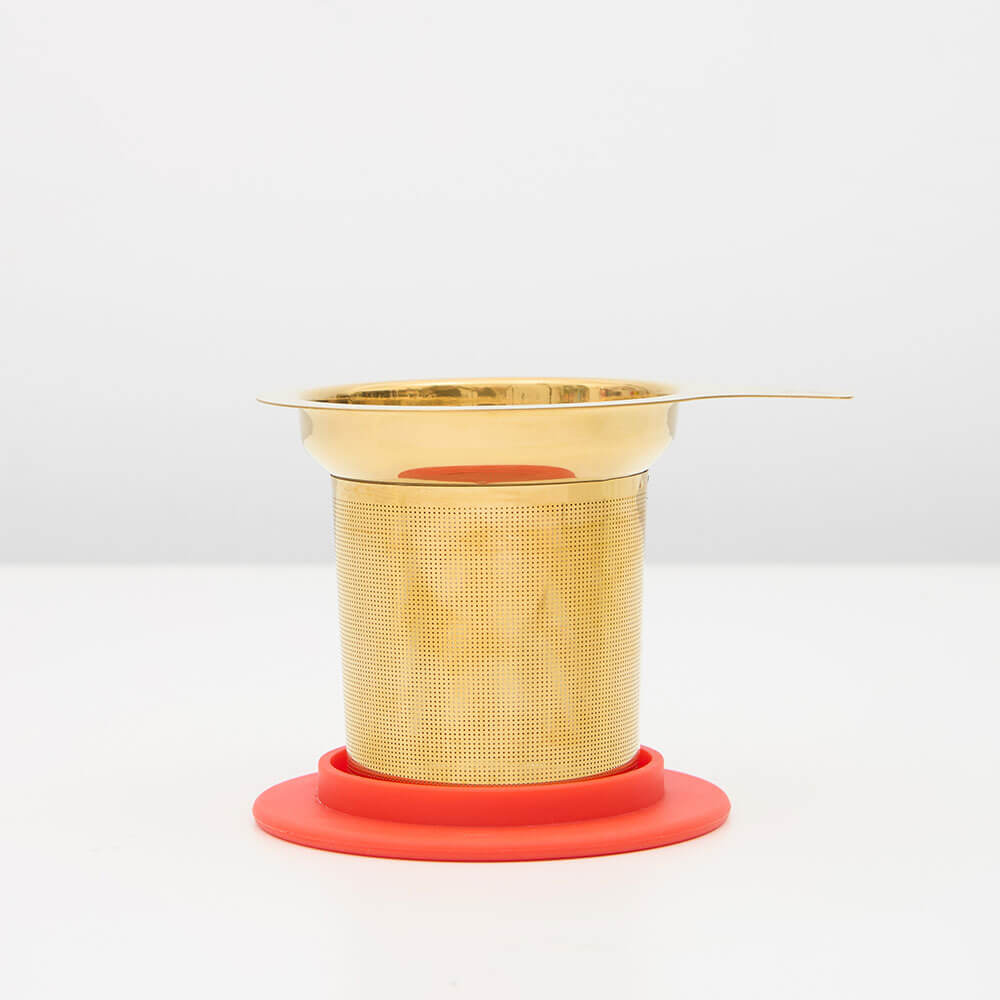 golden loose leaf tea infuser basket