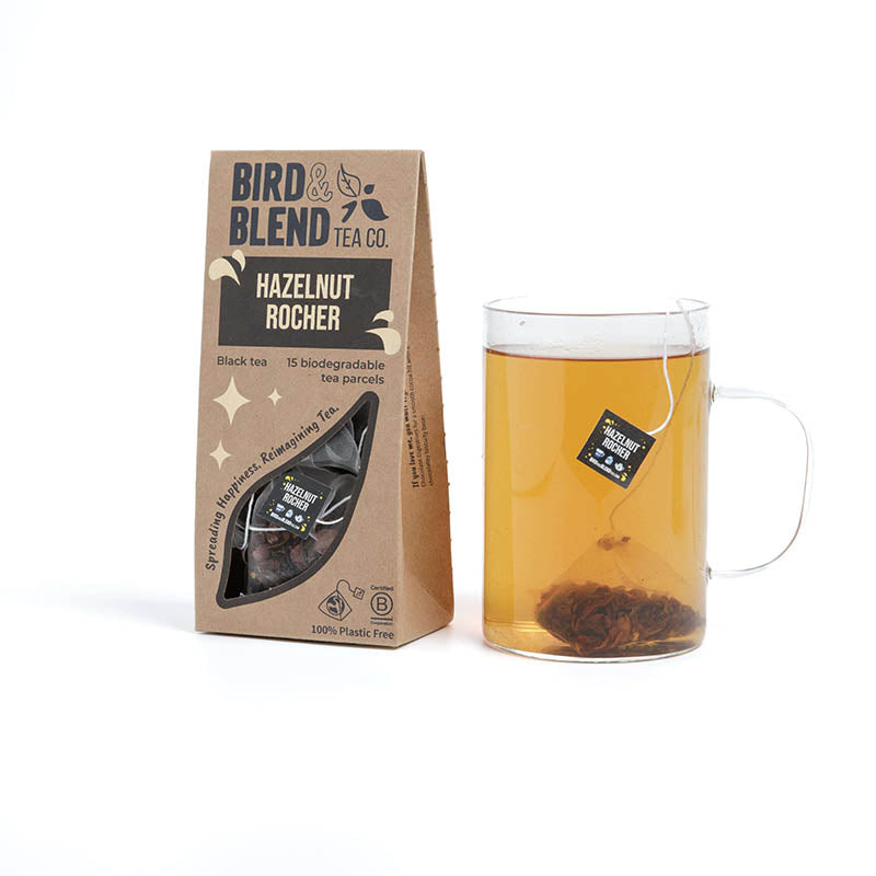 Hazelnut Rocher 15 pack tea gift and mug