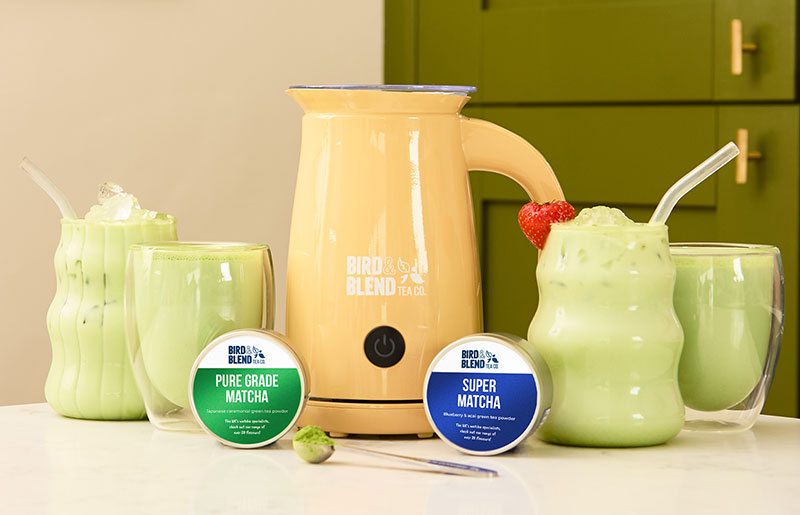 matcha latte whisk for hot and iced drinks