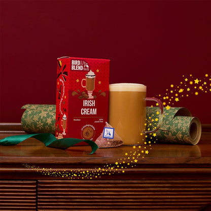 irish cream tea bag gift with hot tea and tea bags