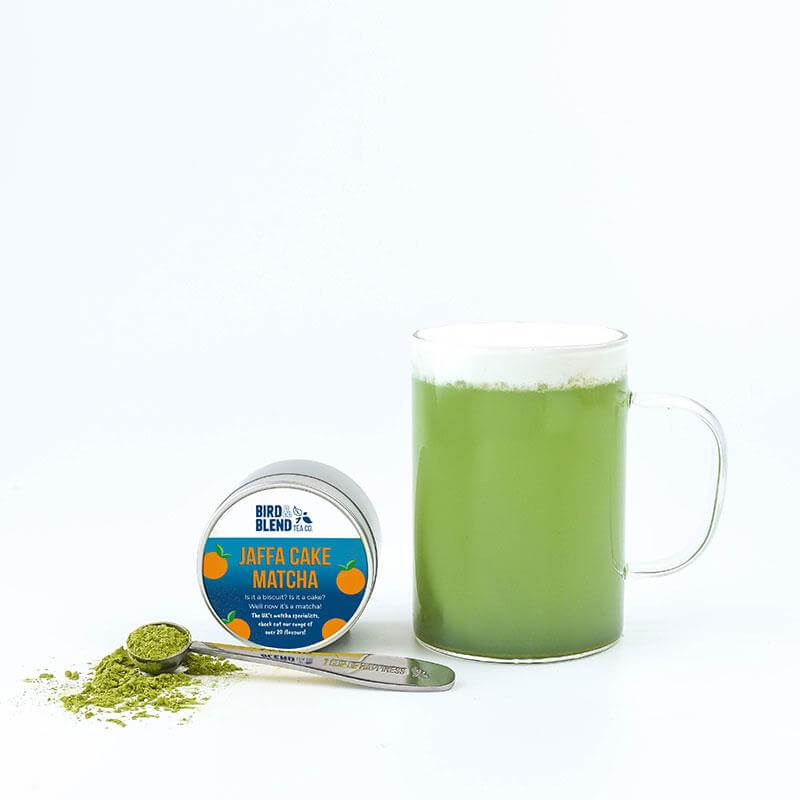jaffa cake matcha latte
