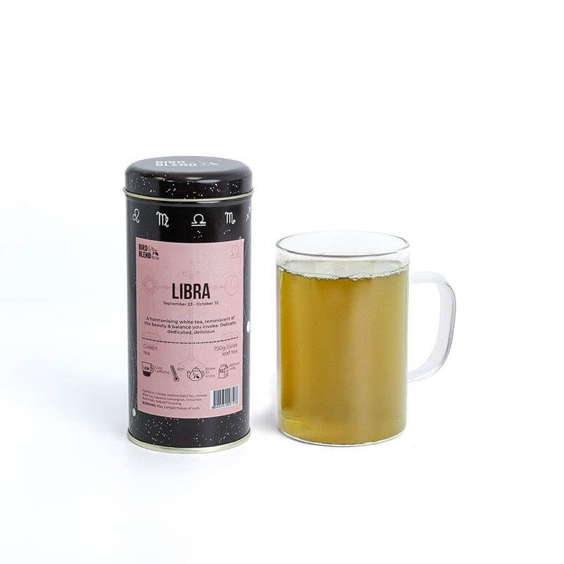 Libra zodiac tea and tea tin