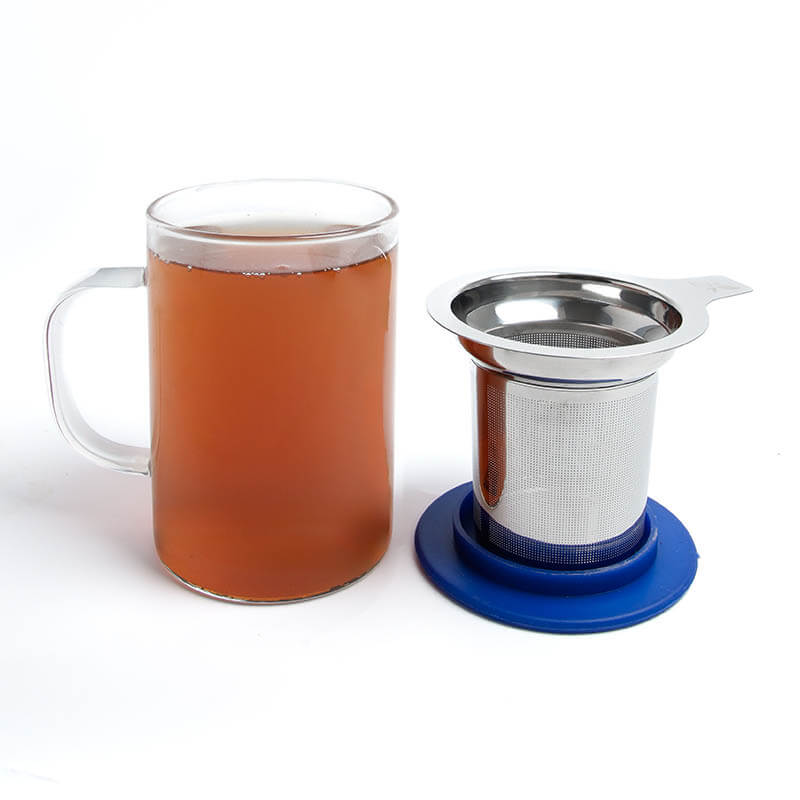 loose leaf tea infuser basket and mug