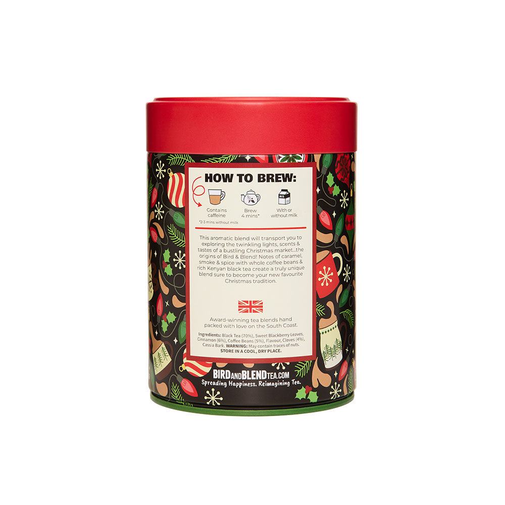 magical christmas market 150g tea tin back