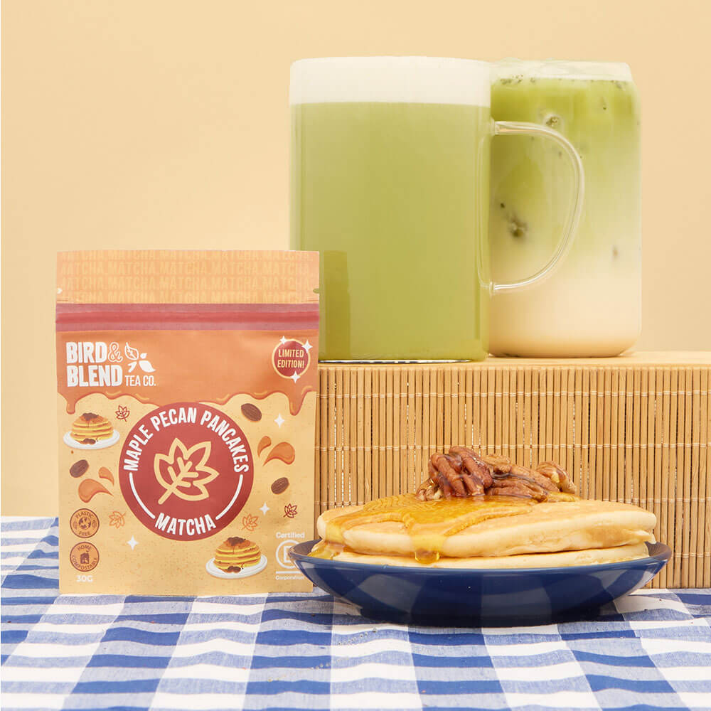 Maple Pecan Pancake Matcha Tea hot & iced latte