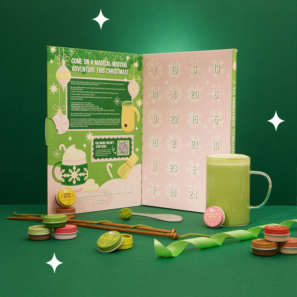  matcha advent calendar with sparkles 