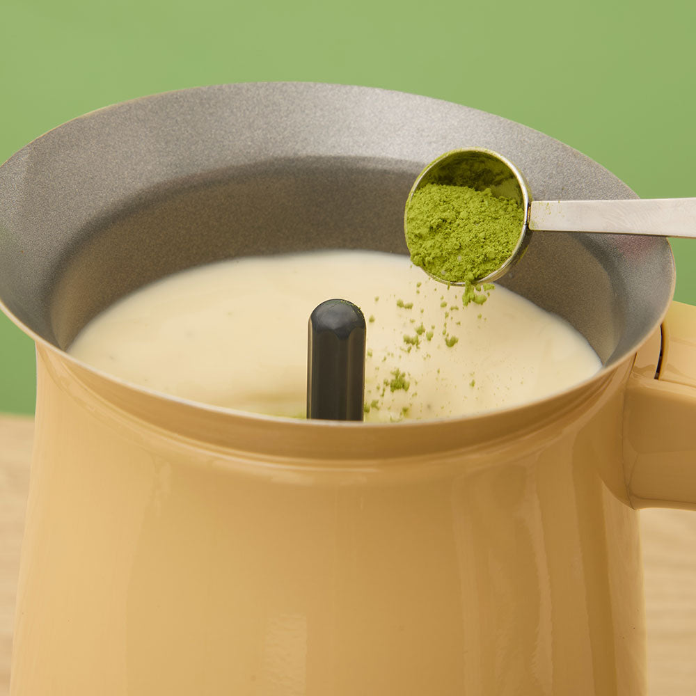 sprinkled matcha into bamboo matcha magic latte