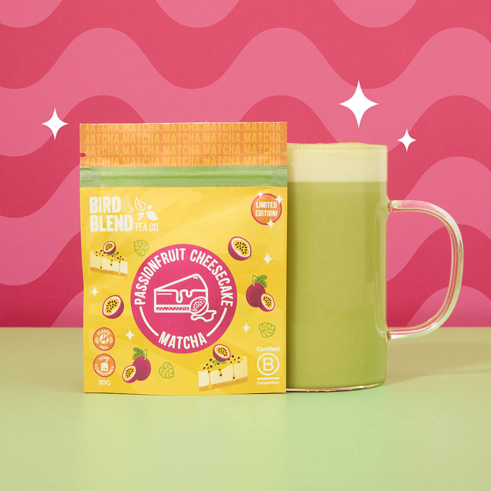 passionfruit cheesecake matcha latte tea