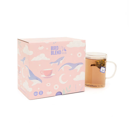 moment of calm selection box with hot tea