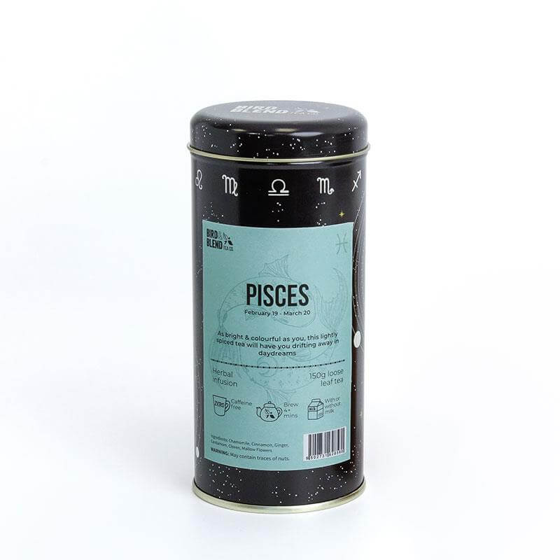 Pisces zodiac loose leaf tea tin