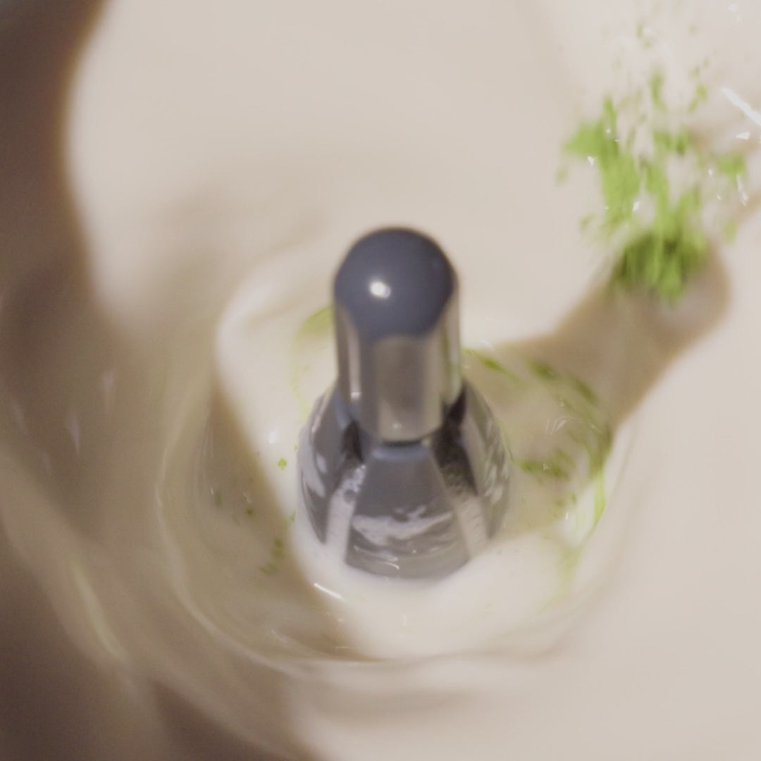 Matcha Latte Magic Whisk Components and pouring video