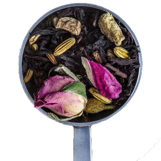 rose and cardamom chai tea
