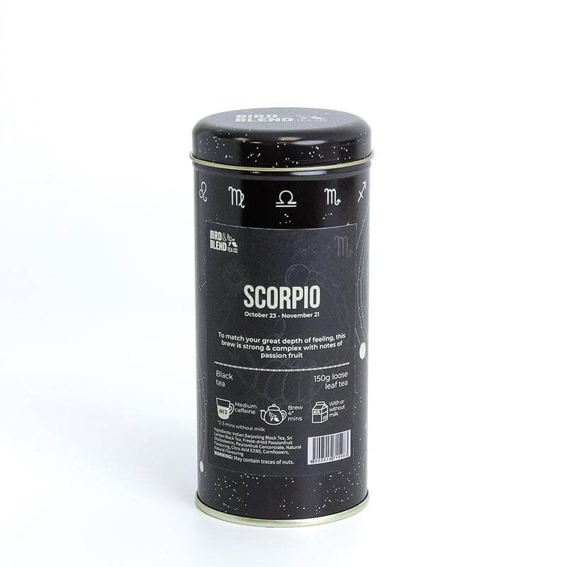 Scorpio zodiac loose leaf tea tin