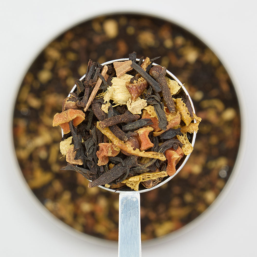 spiced pumpkin pie loose leaf tea spoon