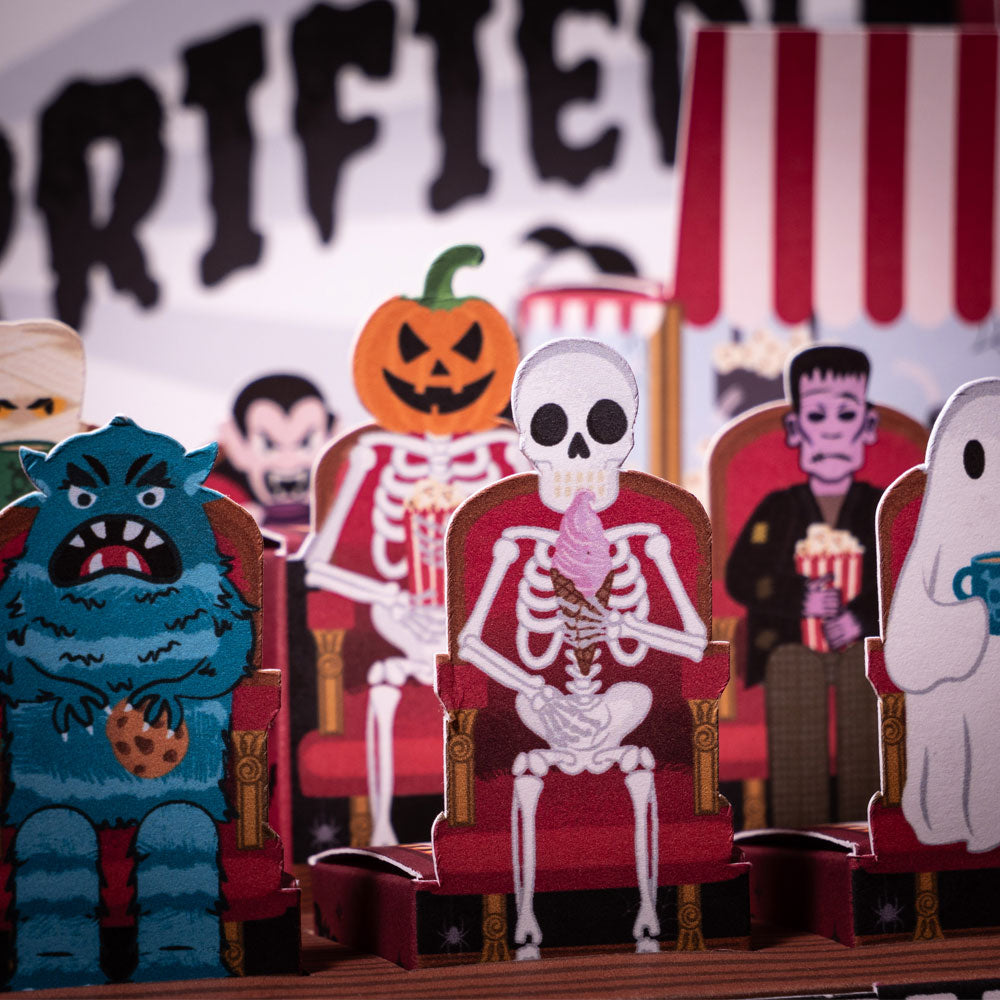 spooky countdown calendar close of the characters