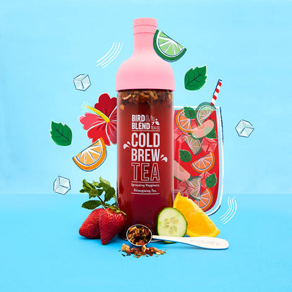 summer in the garden cold brew tea bottle