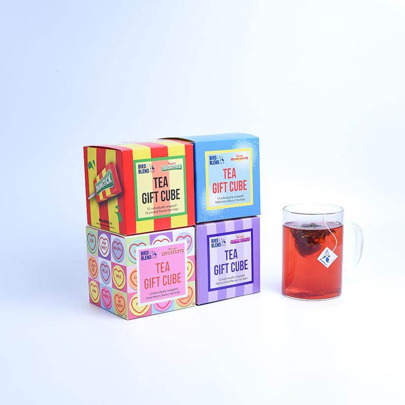drumstick, parma violet, refreshers and love heart tea gift pack