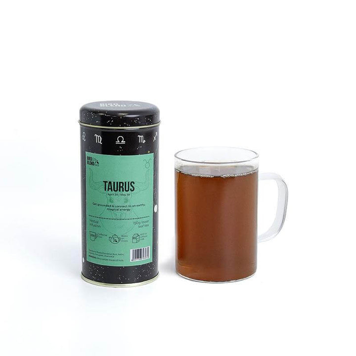 Taurus zodiac tea and tea tin