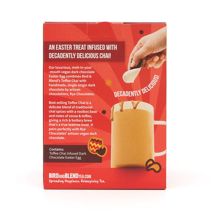 toffee chai tea infused dark chocolate easter egg box