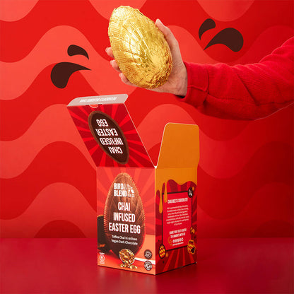 toffee chai tea infused dark chocolate easter egg