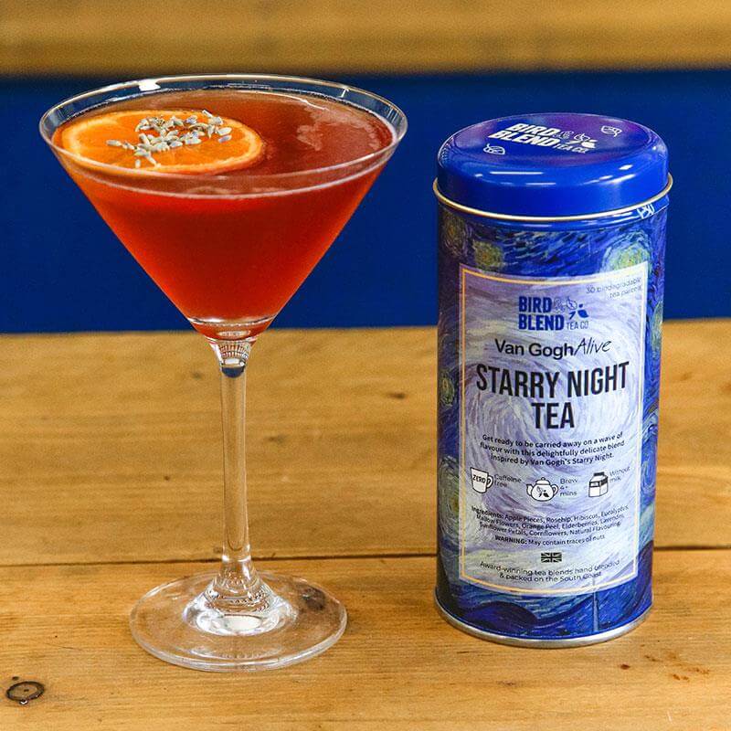 van gogh starry night herbal tea cocktail 