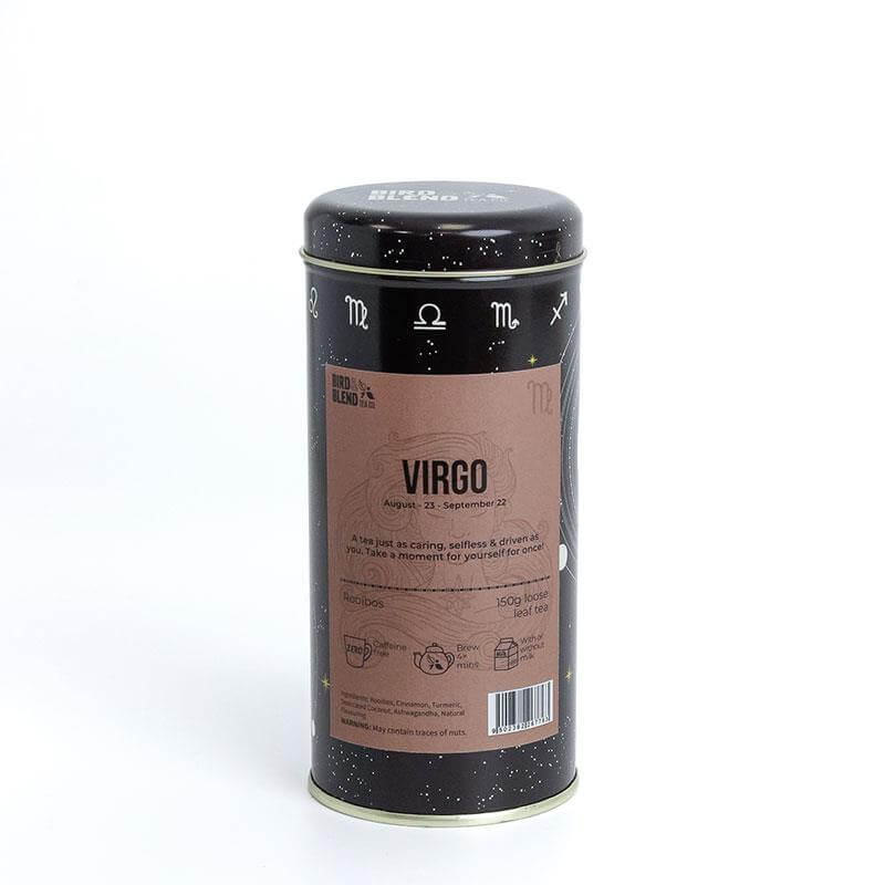 Virgo zodiac loose leaf tea tin