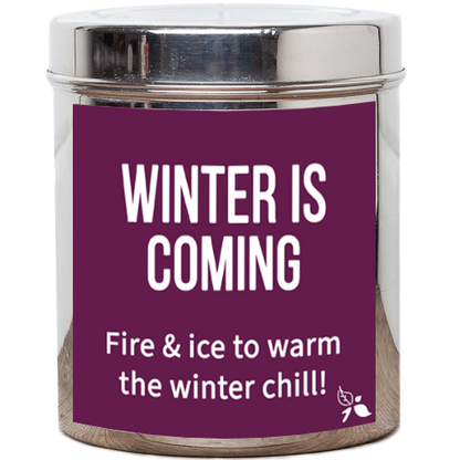 winter is coming tea tin