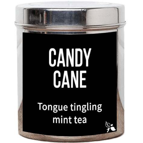candy cane loose leaf tea tin