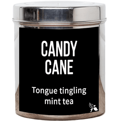 candy cane loose leaf tea tin