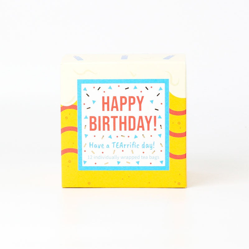 birthday cake tea gift cube