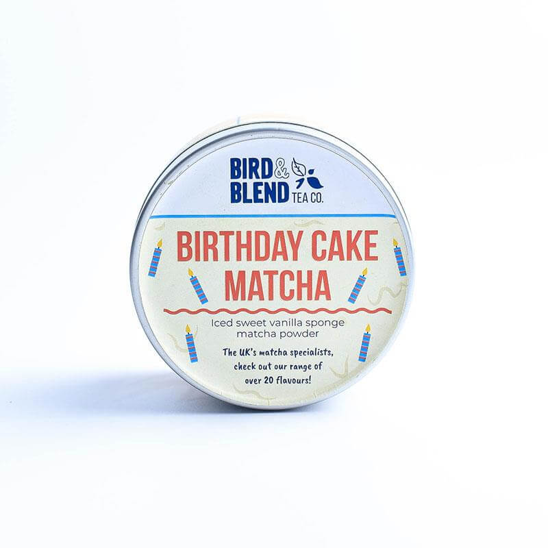 Birthday cake green tea matcha tin