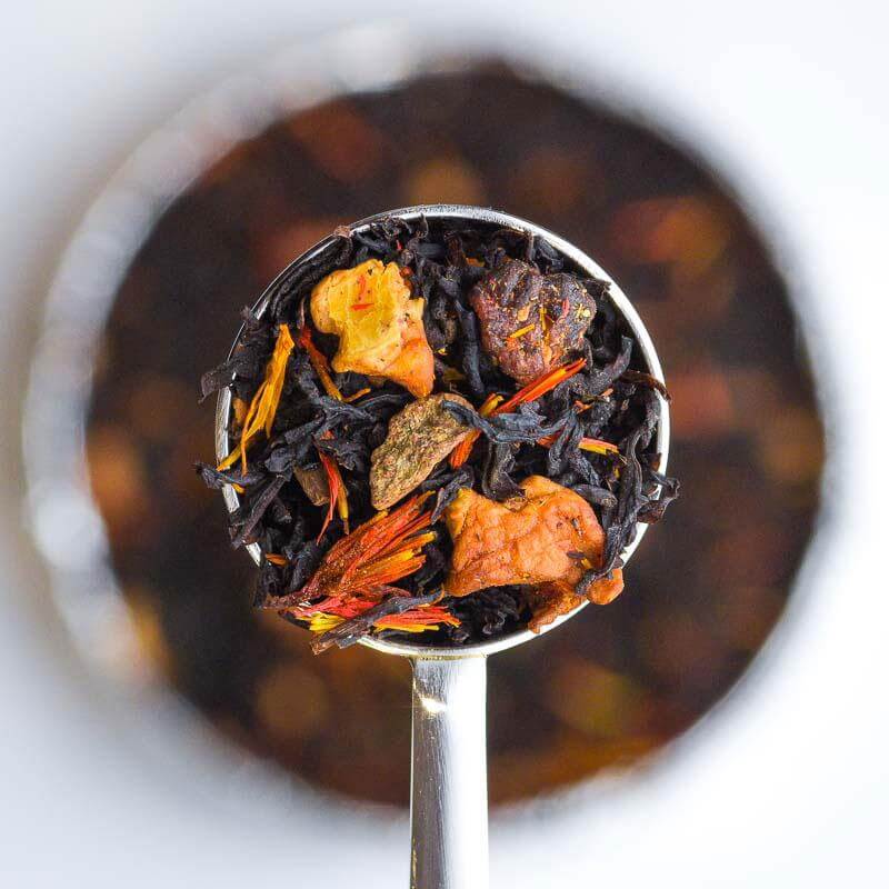 bonfire toffee black loose leaf tea