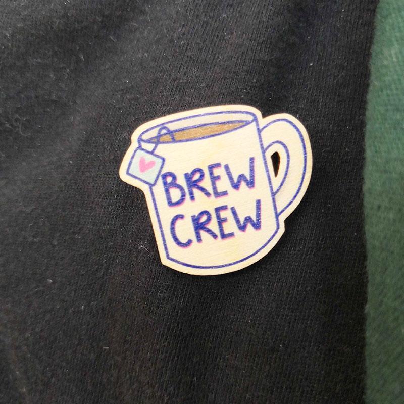 brew crew pin badge
