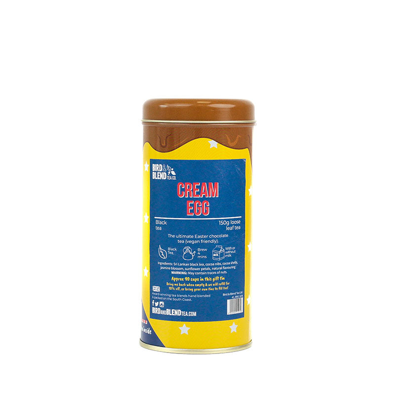 Cream Egg loose leaf tea caddy