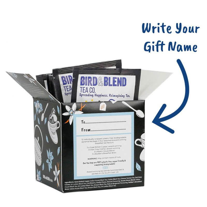 English breakfast tea bag gift cube