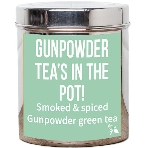 gunpowder tea's in the pot loose leaf green tea