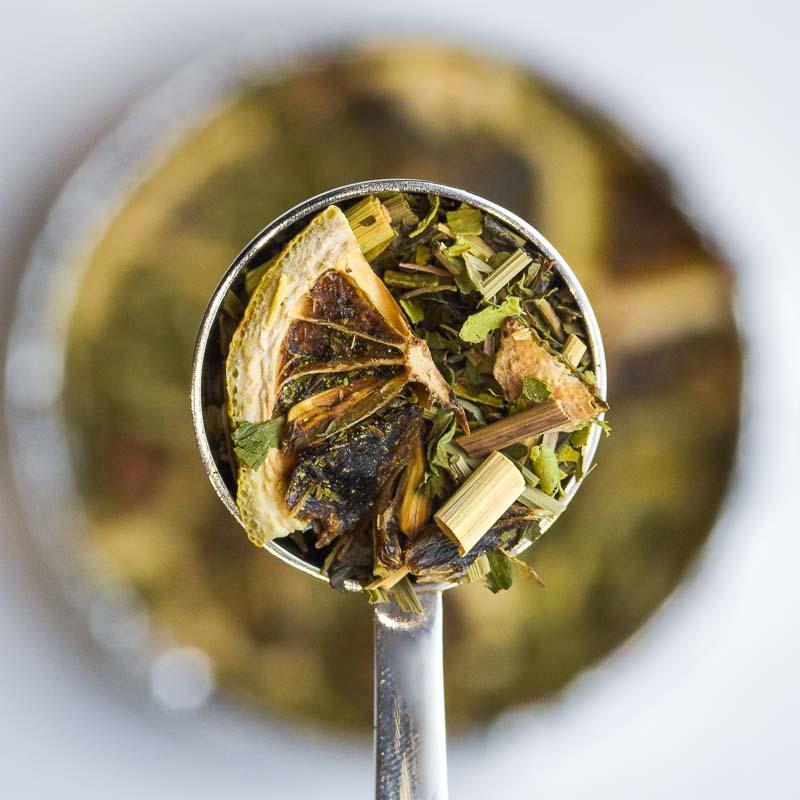 mojitea loose leaf green mint tea