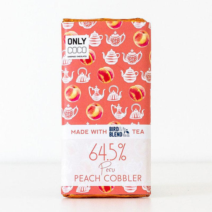 peach cobbler tea infused chocolate bar