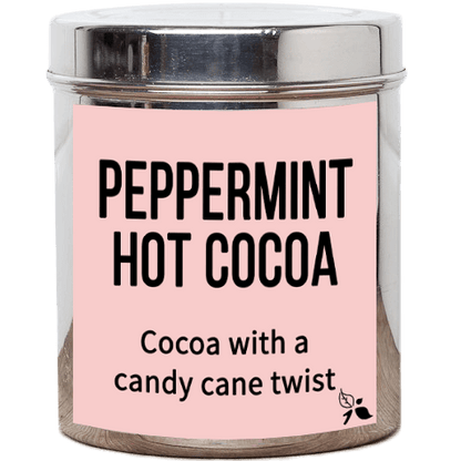 peppermint hot cocoa loose leaf tea tin