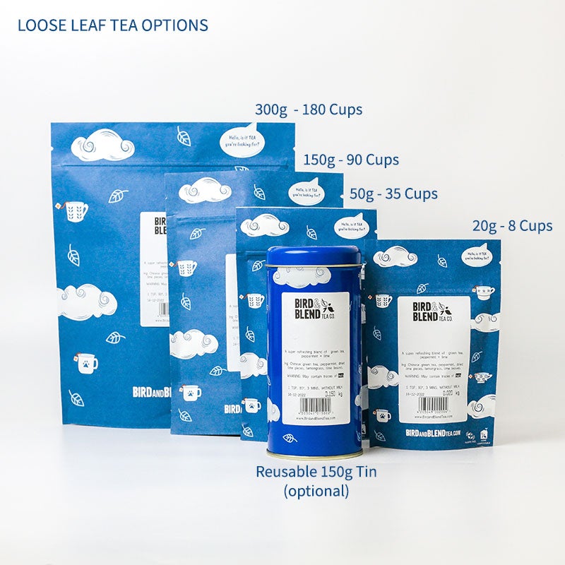 pinhead gunpowder loose leaf tea sizes