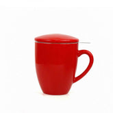 red tea infuser mug with lid