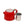 Load image into Gallery viewer, red loose leaf tea pot with infuser
