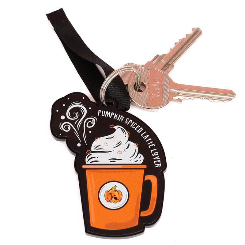 spiced pumpkin pie latte key ring