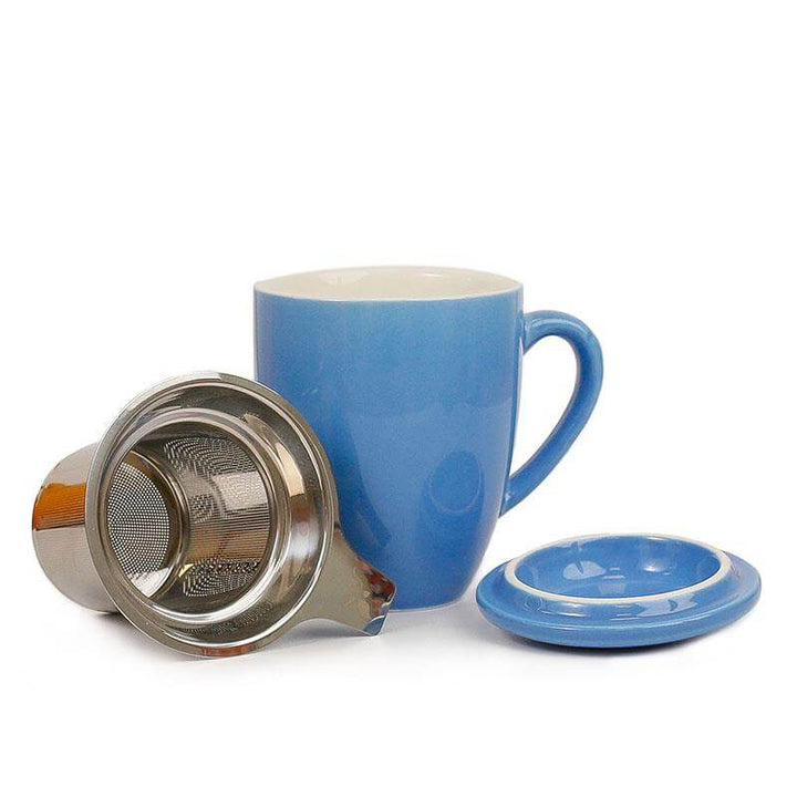 tea infuser basket with mug and lid